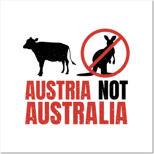 Funny Pun Austria Not Australia Posters and Art